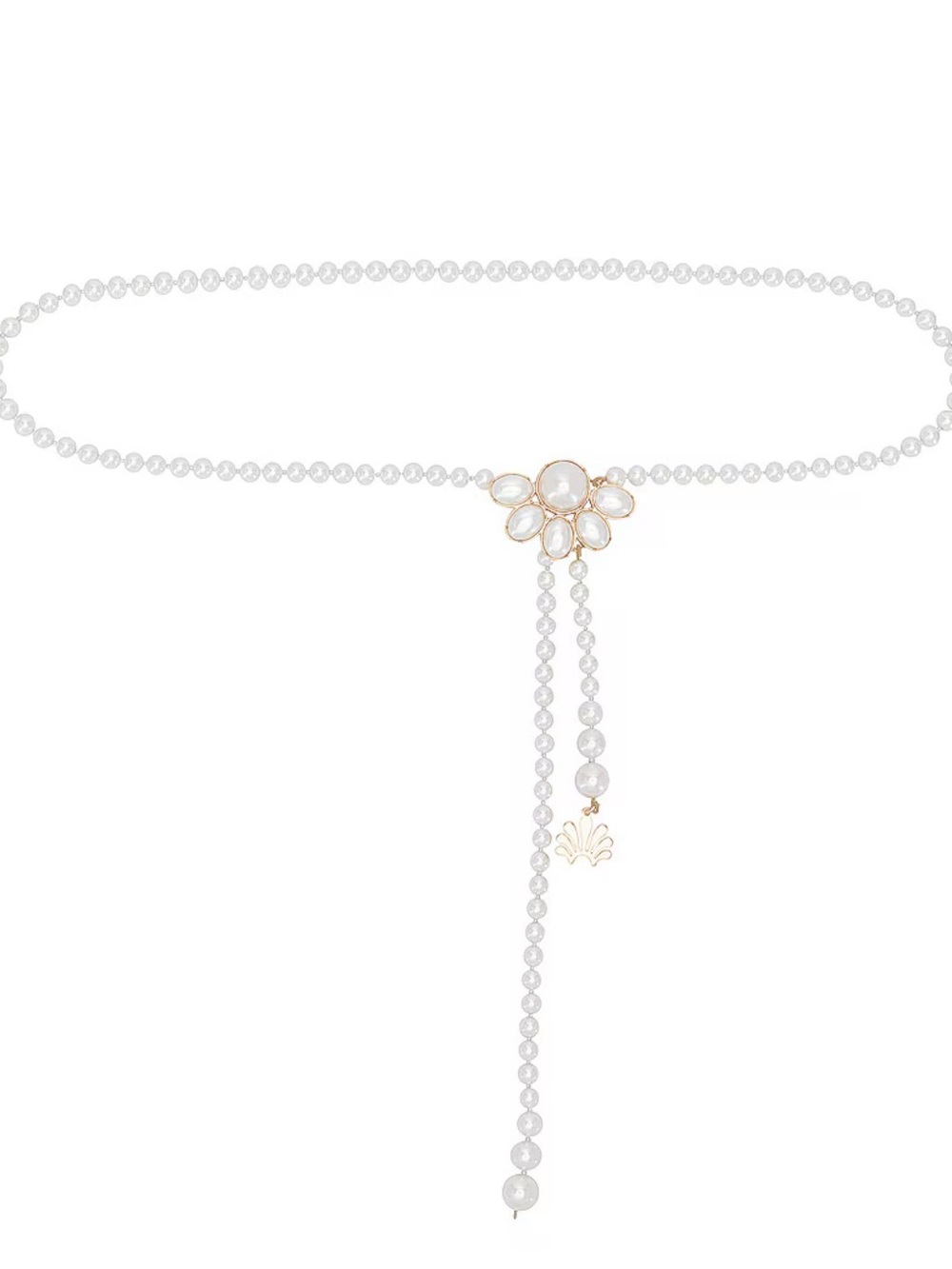 NWOT Lele Sadoughi Women's Eloise Pearl Belt MESP $175 - Picture 3 of 7
